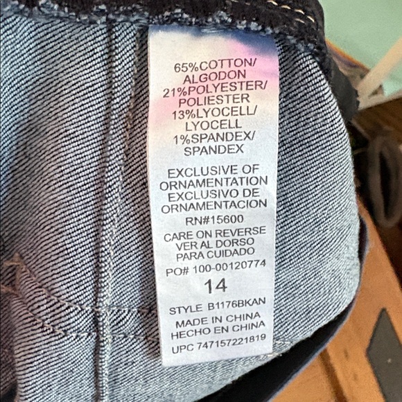 Democracy AbSolution Dark Blue Ankle Jeans Size 14 - Picture 9 of 13